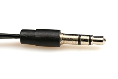 Microphone Jack On A White Background