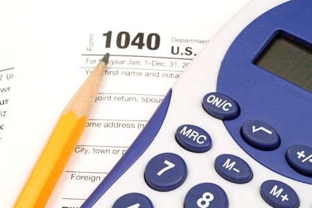 Tax Documents With Accessoriesの写真素材