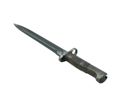 Old Bayonet Isolated On Whiteの写真素材
