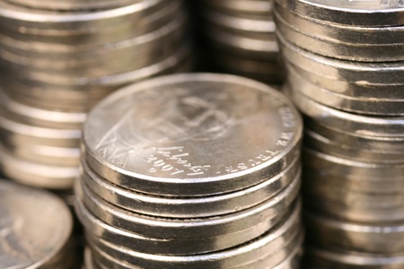 Stacks Of American Nickels