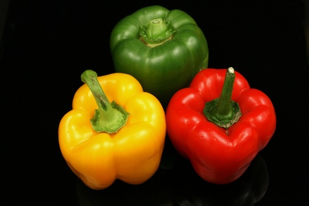 Pepper on a black background