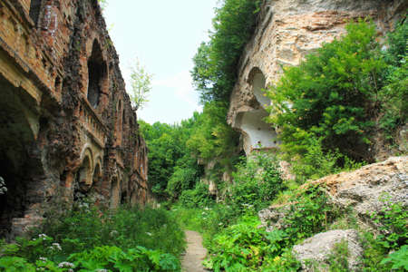 The ruins of the old fortの写真素材