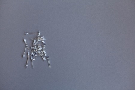 diodes on gray backgroundの写真素材