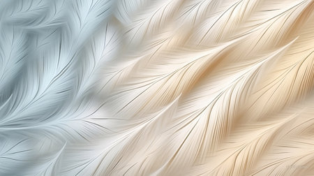 Gentle gradient feather background from blue to beige. Copy space. Created with AI.の素材