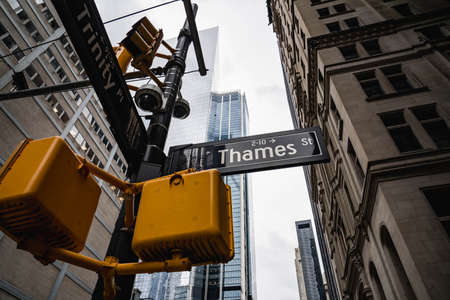 New York City street lightsのeditorial素材