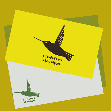Colibri logo. Identity design template. Vector illustration for your company.のイラスト素材