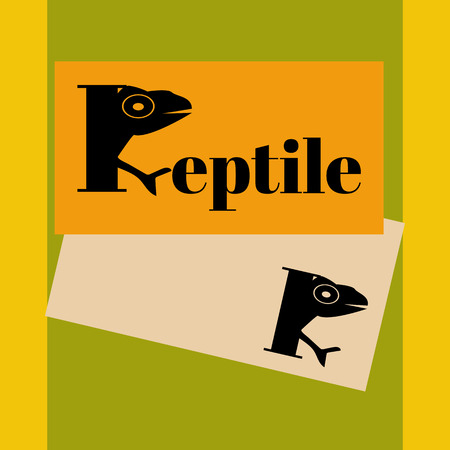Reptile logo. Identity design template. Vector illustration for your company.のイラスト素材