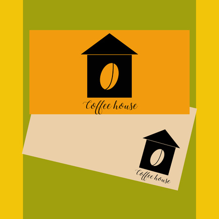 Coffee house vector logo design template. Vector coffee shop labels.のイラスト素材
