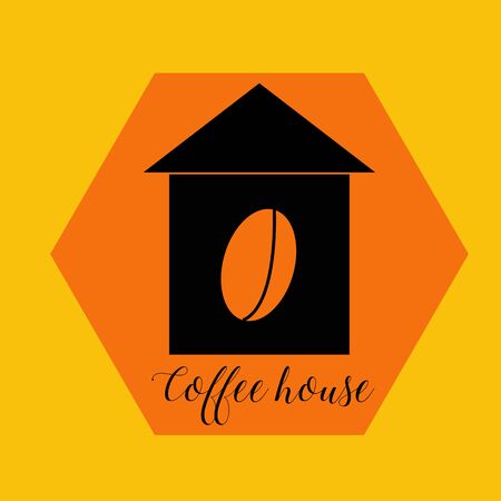 Coffee house vector logo design template. Vector coffee shop labels.のイラスト素材