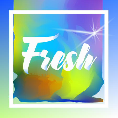 Abstract background with white frame. Fresh designのイラスト素材