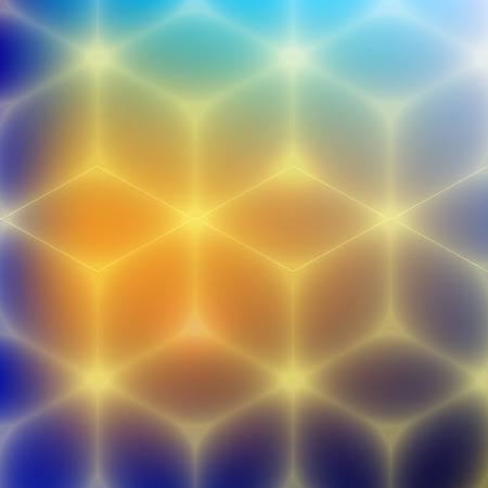 Magic light series. Glare template with honey comb seamless pattern.のイラスト素材