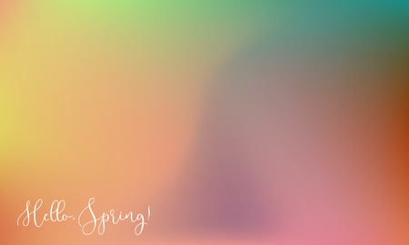 Horizontal vector banner with bright spring colors. Spring background design. Hello spring.のイラスト素材