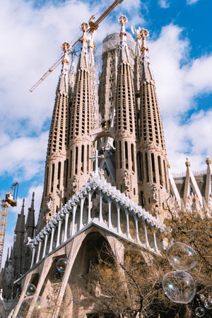 The Iconic Sagrada Familia, Barcelona, Spainの写真素材