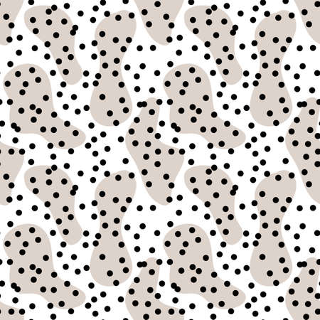Seamless pattern with confetti on white background for wallpaperの写真素材