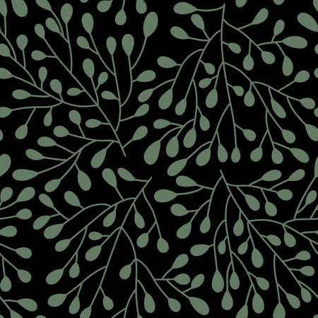 Seamless floral pattern with ethnic flower on black backgroundの写真素材