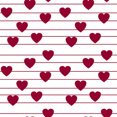 Seamless valentines pattern with hearts for postcard and gifts and cardsの写真素材