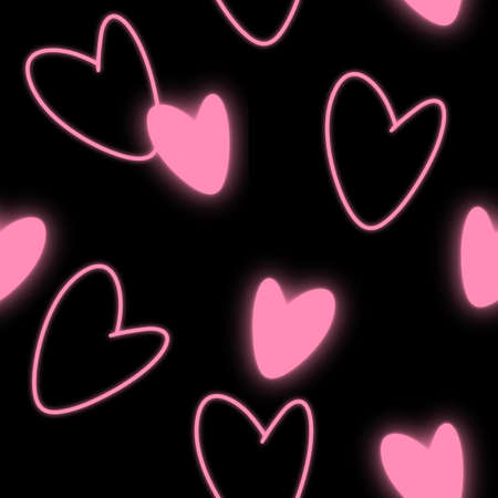 Seamless valentines pattern with hearts for postcard and gifts and cards