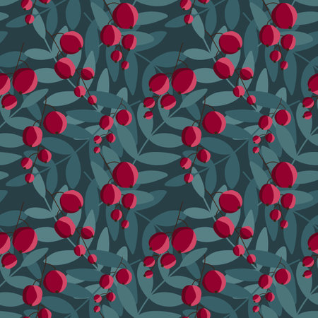 Seamless berries pattern for fabrics and textiles and packaging and gifts and cardsの写真素材