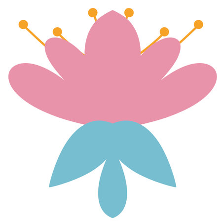 Geometric doodle flower for wallpaper and fabrics and textilesの写真素材