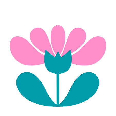 Geometric doodle flower for wallpaper and fabrics and textilesの写真素材