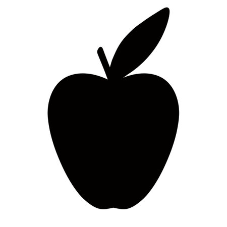 Doodle simple black apple for gifts and kids and fabricの写真素材