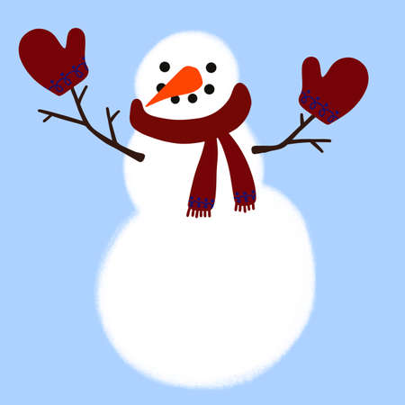 Snowman for fabrics and textiles and packaging and gifts and cards and linens and kidsの写真素材