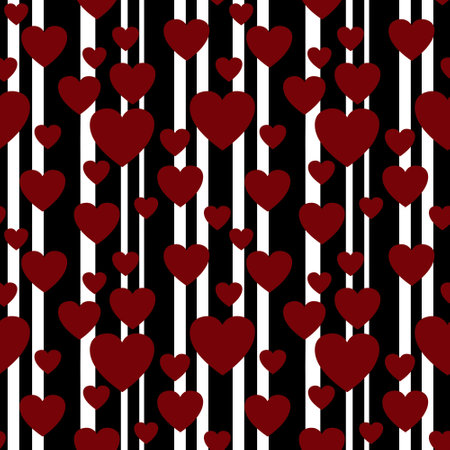 Seamless valentines pattern with hearts for postcard and gifts and cardsの写真素材