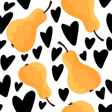 Fruit seamless pears pattern for fabrics and textiles and packaging and gifts and cards and linens...