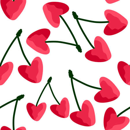 Fruit seamless cherry pattern for fabrics and textiles and packaging and gifts and cards and linens...