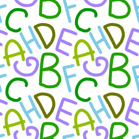 Kids seamless pattern with alphabet for fabrics and textiles and linens and gifts and cardsの写真素材