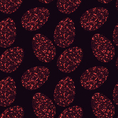 Glitter Easter eggs seamless pattern for fabrics and packaging and gifts and cards and kids and wrapping paperの写真素材