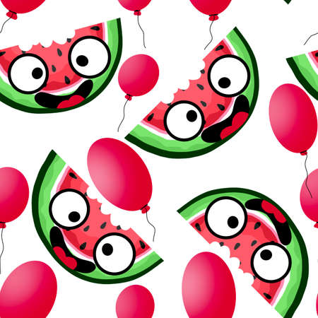 Summer seamless watermelon pattern for fabrics and textiles and packaging and gifts and cards and...