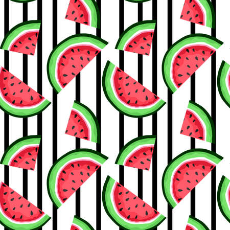 Summer seamless watermelon pattern for fabrics and textiles and packaging and gifts and cards and...
