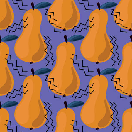 Fruit seamless pears pattern for fabrics and textiles and packaging and gifts and cards and linens and kidsの写真素材