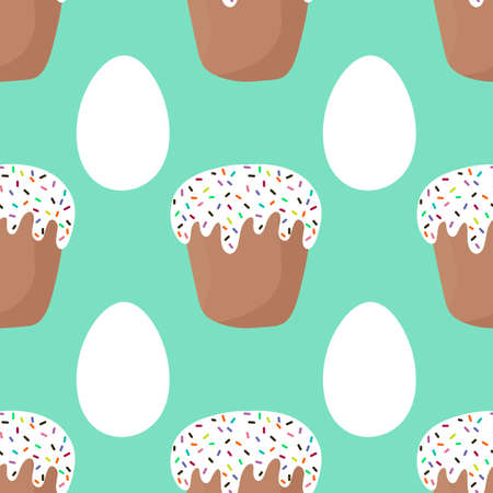 Easter cake seamless pattern for wallpaper and fabrics and packaging and gifts and cards and linens and kidsの写真素材