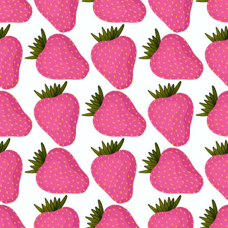 Fruit seamless strawberry pattern for fabrics and textiles and packaging and gifts and cards and linensの写真素材