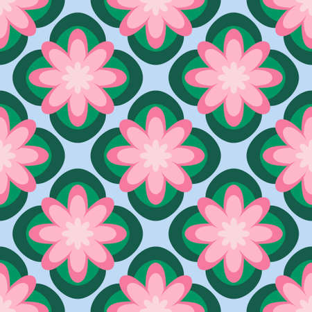 Simple floral seamless pattern with flowers for fabrics and cards and linens and kids and wrapping...