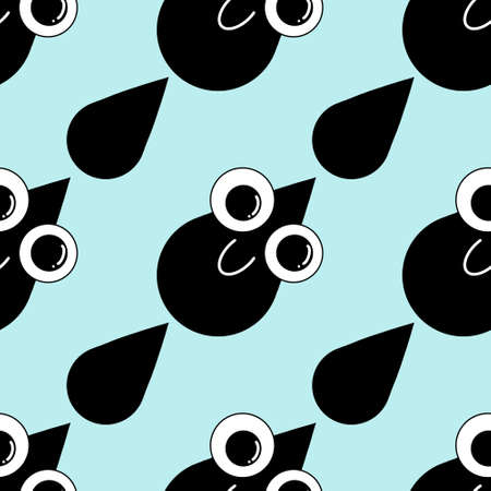 Kids seamless water rain drops pattern for fabrics and textiles and packaging and gifts and cards and linens and kidsの写真素材