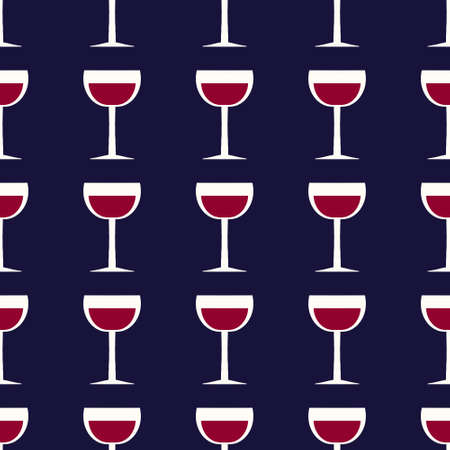 Seamless pattern with glass with wine for fabrics and textiles and linens and gifts and cards and kitchenの写真素材