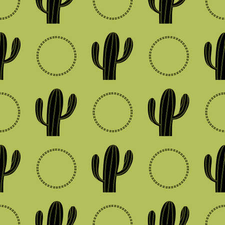 Floral seamless cactus pattern for fabrics and textiles and packaging and gifts and cards and linens and kidsの写真素材