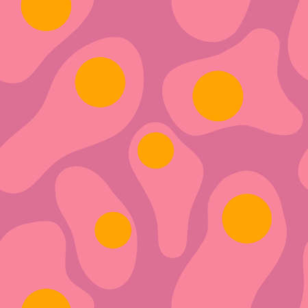 Kids seamless scrambled eggs pattern for fabrics and packaging and gifts and cards and linensの写真素材