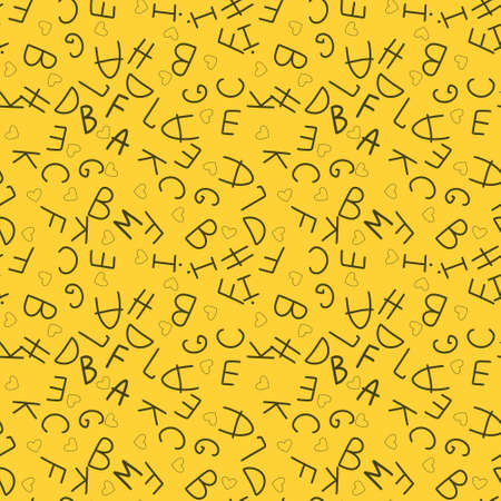 Alphabet seamless pattern for fabrics and packaging and gifts and cards and kids and wrapping paper and schoolの写真素材