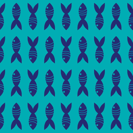 Summer seamless fish pattern for fabrics and textiles and packaging and gifts and cards and linens and kidsの写真素材