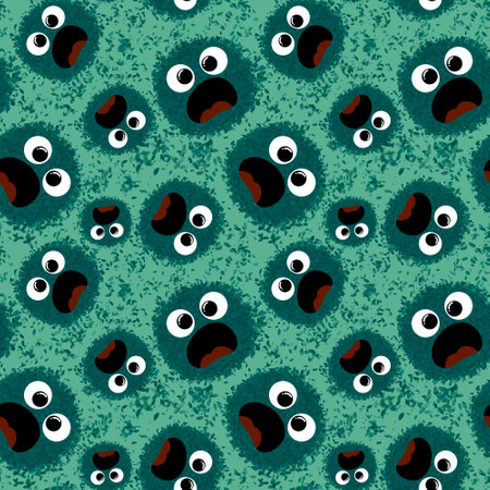 Kids seamless aliens monsters pattern for textiles and packaging and gifts and cards and linens and wrapping paperの写真素材