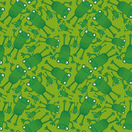 Kids seamless frogs pattern for fabrics and textiles and packaging and gifts and cards and linens and wrapping paperの写真素材