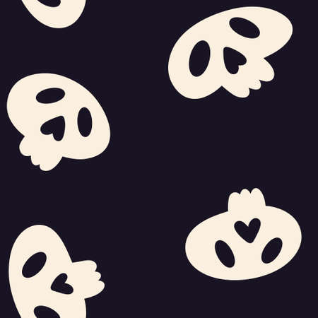 Halloween seamless scull pattern for fabrics and textiles and packaging and gifts and cards and linens and kidsの写真素材