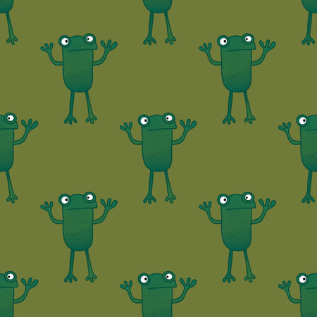 Kids seamless frogs pattern for fabrics and textiles and packaging and gifts and cards and linens and wrapping paperの写真素材