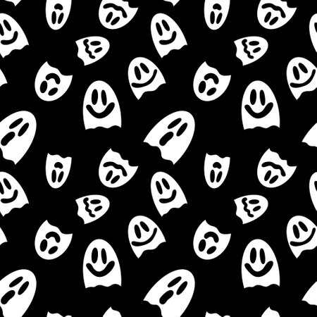 Halloween seamless ghost pattern for wallpaper and packaging and gifts and cards and linens and kids and fabricsの写真素材