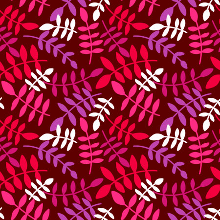 Floral seamless leaves branches pattern for fabrics and packaging and gifts and linens and kids and wrapping paperの写真素材