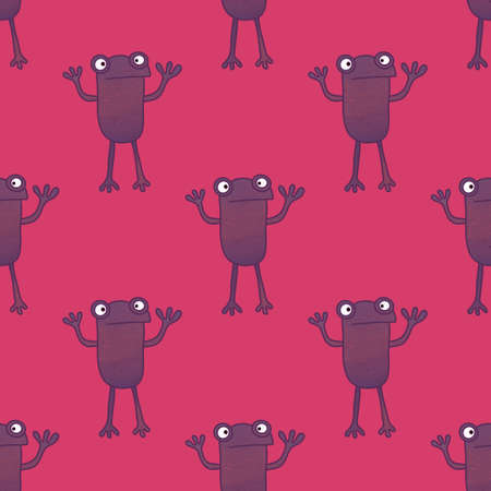 Kids seamless frogs pattern for fabrics and textiles and packaging and gifts and cards and linens and wrapping paperの写真素材